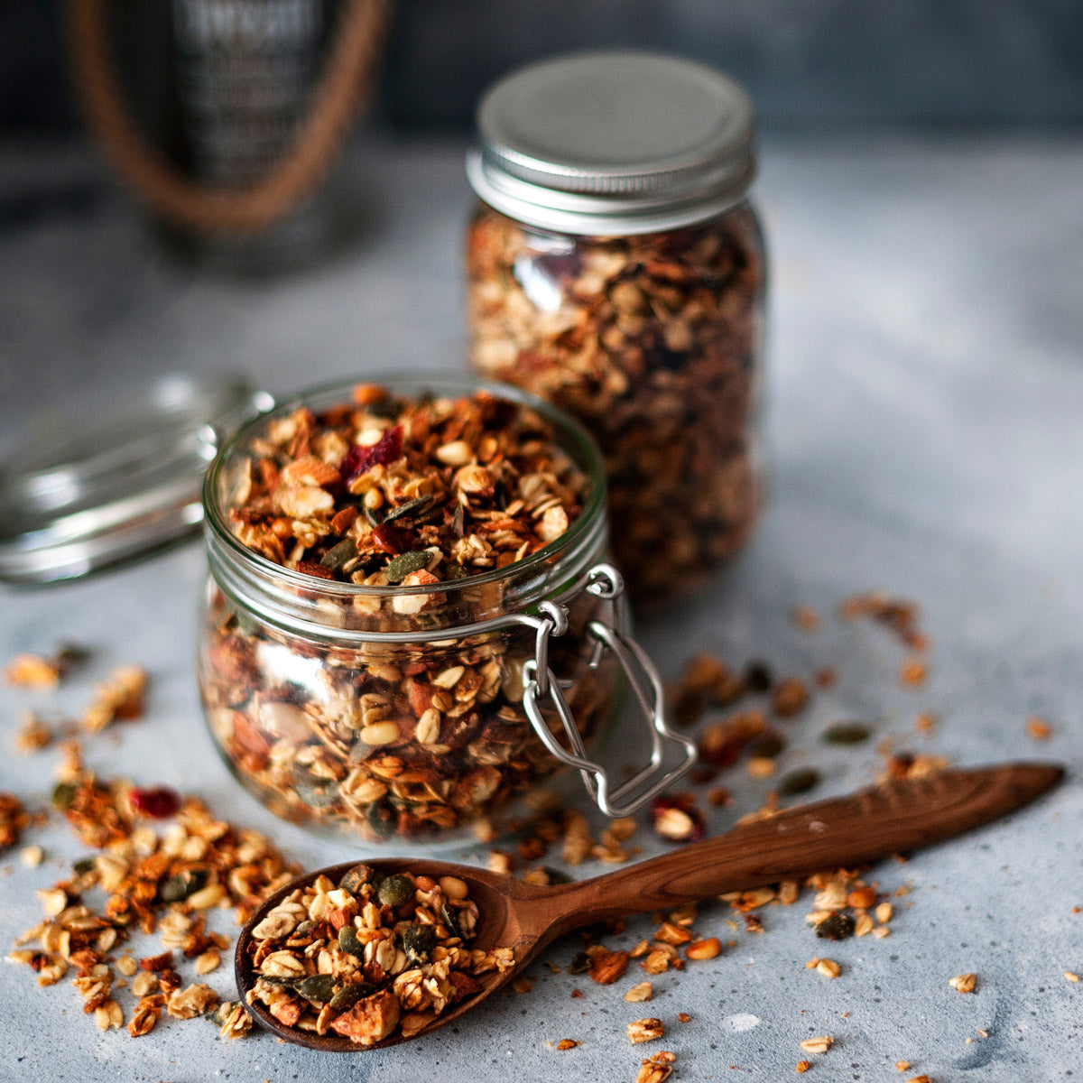 is granola good for you, granola in glass jar