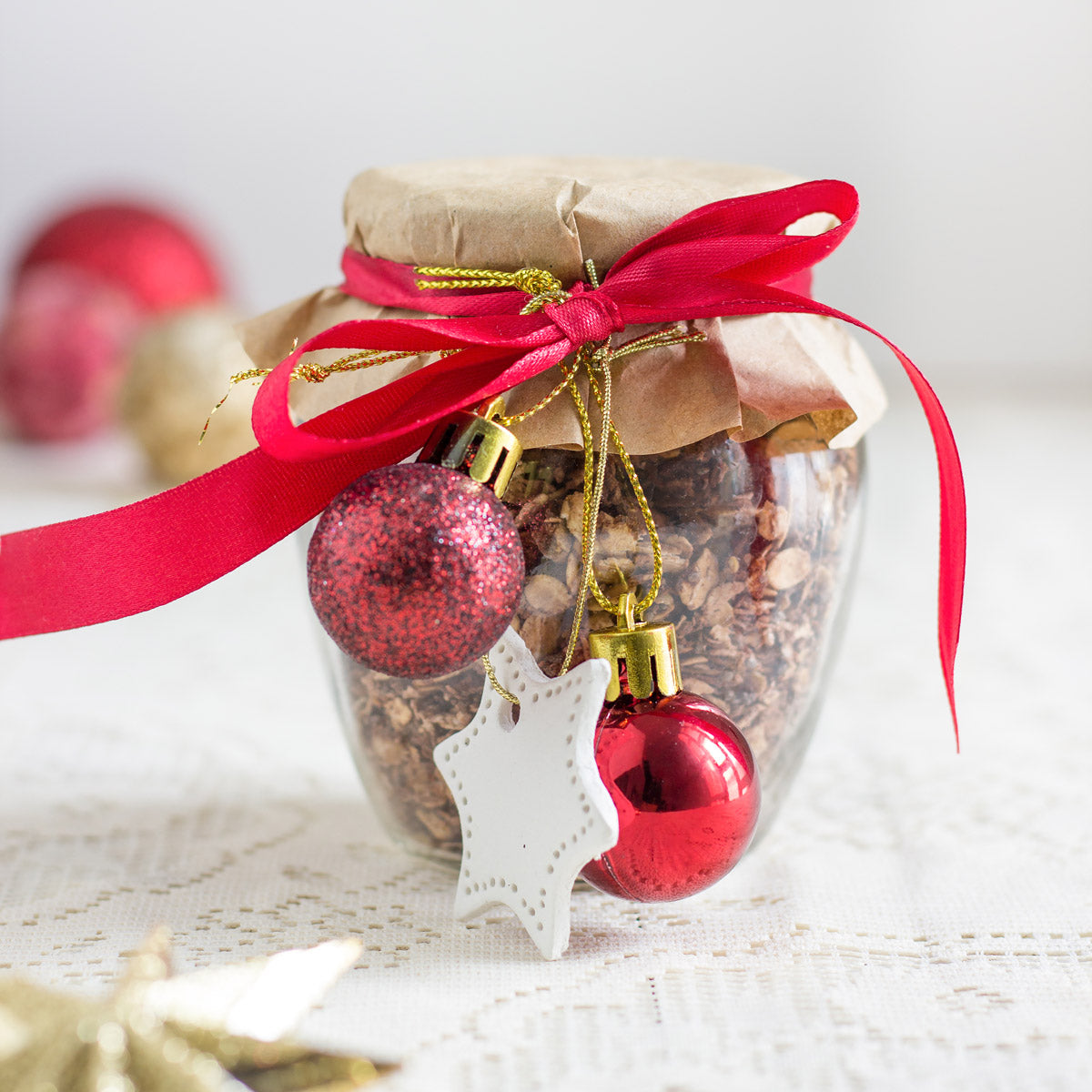 Holiday themed granola—perfect for all your holiday activities