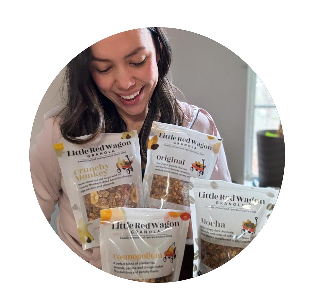woman with granola subscription 