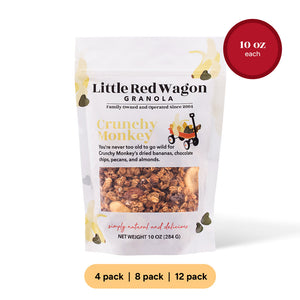 Little Red Wagon Granola Crunchy Monkey package on a white background