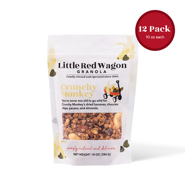 Little Red Wagon Granola Crunchy Monkey package on a white background