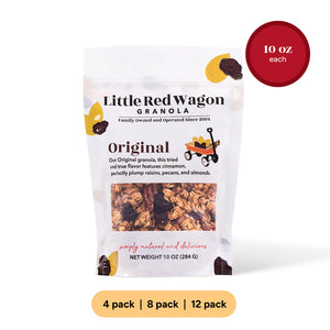Little Red Wagon Granola package on a white background